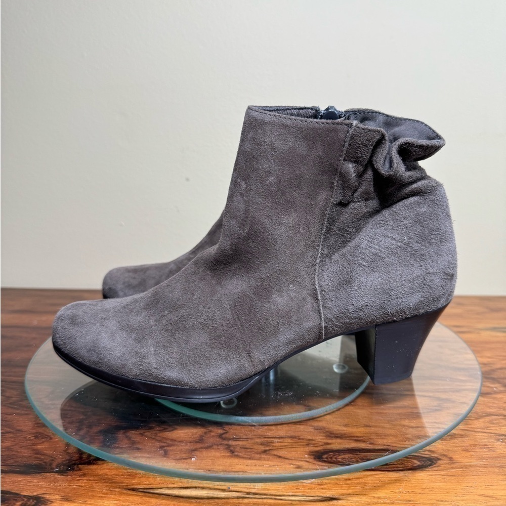 Munro Alfie Bootie in Greige Suede